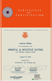 Joanna Jleilaty, Eating disorders, eating disorders recovery