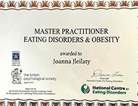 Joanna Jleilaty, Eating disorders, eating disorders recovery